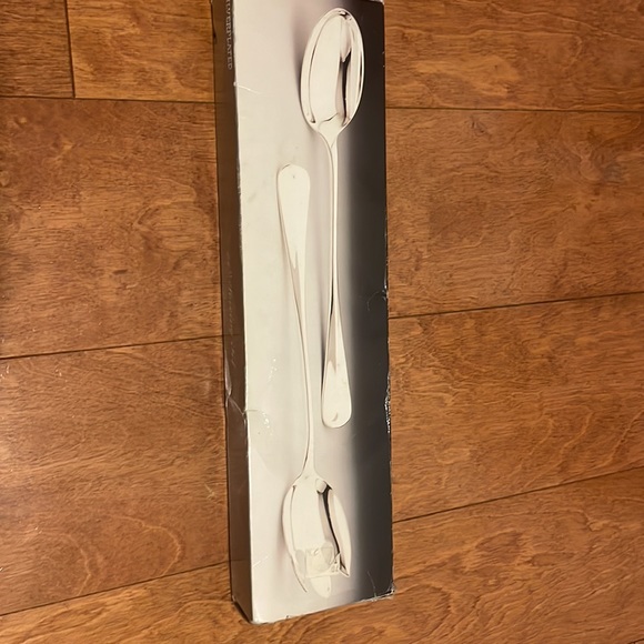 Silver plated 13” serving set. Serving spoon and Fork - Picture 3 of 3